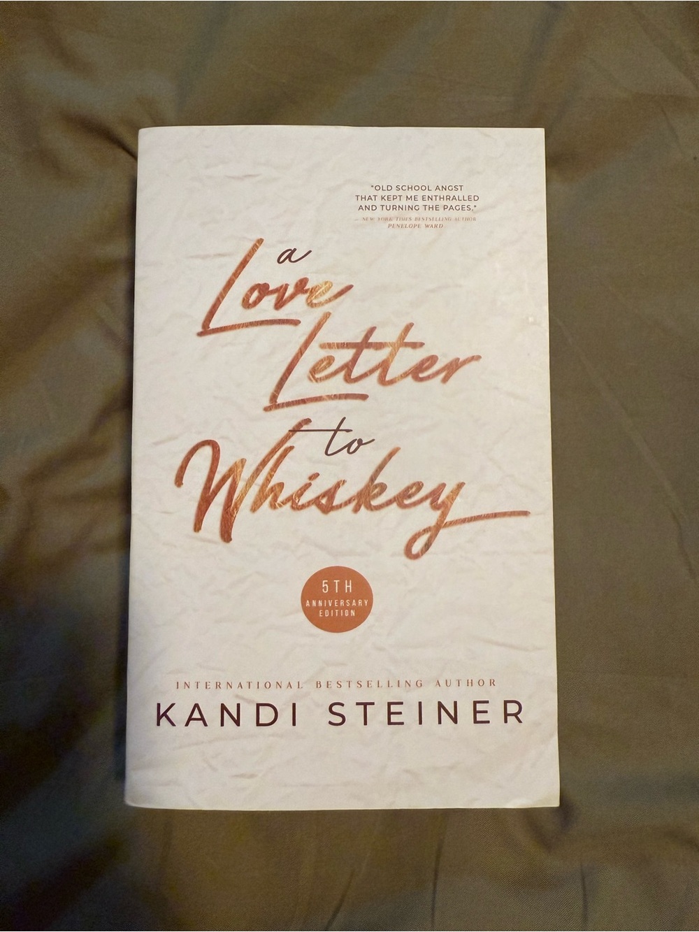 'A Love Letter to Whiskey' Paperback - White/Copper Cover